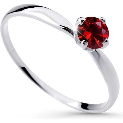 Cutie Diamonds Pôvabný prsteň z bieleho zlata s rubínom DZ6726 2365 RU X 2