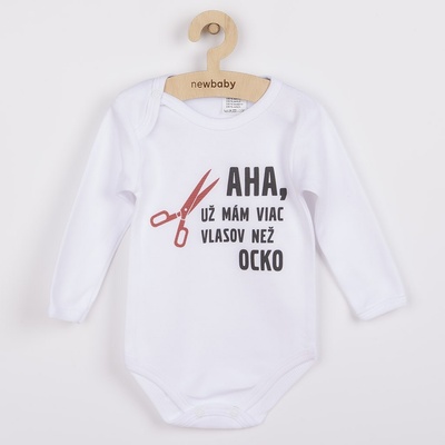 New Baby Body s potiskem Viac vlasov než ocko