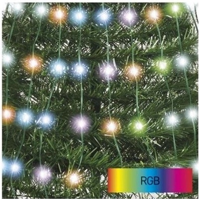 EMOS LED vánoční stromek se světelným řetězem a hvězdou 1,5 m vnitřní ovladač časovač RGB