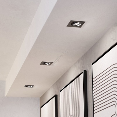 EGLO 902285-комплект 3xLED вградено таванно осветително тяло SALICETO LED/6, 4W/230V 8, 8x8, 8cm черно (EG902285)