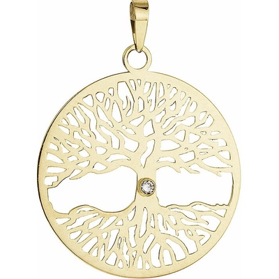Evolution Group Zlatý přívěsek strom života s briliantem 94B00014