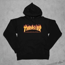 Thrasher Flame Logo Hood mikina black