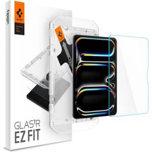 Spigen Стъклен протектор за дисплей на iPad Pro 11 5 / 2024 от Spigen Glas. TR Ez Fit" - Прозрачен (8809971227285)