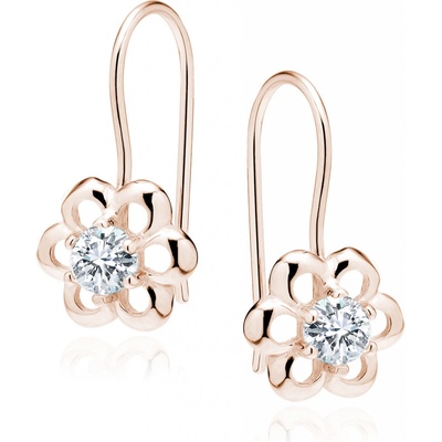 Lunica stříbrné květinkové náušnice ROSE 0128