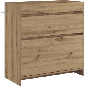 vidaXL Кабинет под мивка за баня Дъб артизан 78, 5 x 37, 5 x 81 см (890743)