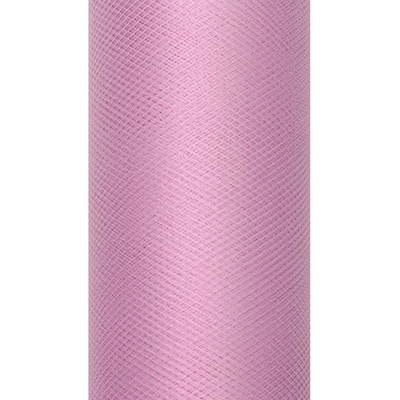 Tyl PUDROVĚ RŮŽOVÝ, šířka 30 cm, návin 9 m