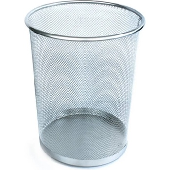 20 л метално сребристо сиво плетено кошче за боклук подходящо за офис (hc-98722)