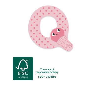 Small Foot drevené písmeno Q