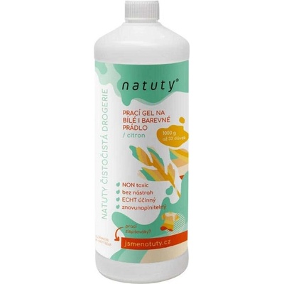 Natuty Prací gél na bielu i farebnú bielizeň s vôňou citróna 1 kg