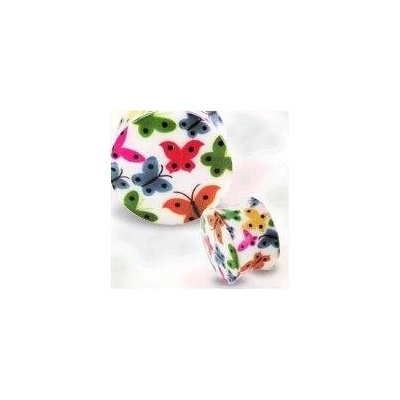Šperky4U akrylátový plug do ucha motýlci PL01070-16