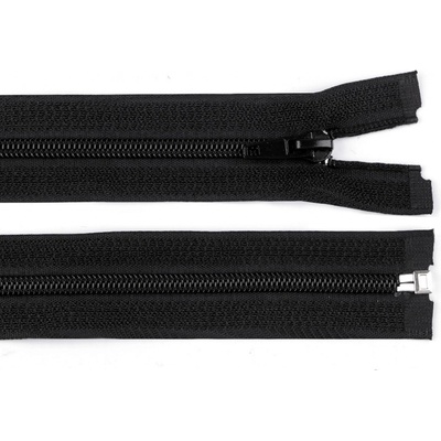 Zip stanový spiralový No 5 délka 200 cm, 220 cm, malé, 2 (200 cm) černá