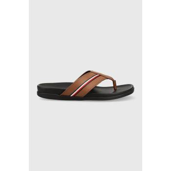 Tommy Hilfiger Джапанки Tommy Hilfiger HILFIGER LEATHER TOE POST SANDAL в кафяво FM0FM04460 (FM0FM04460)