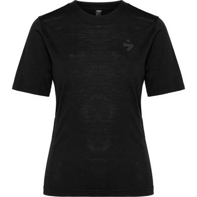 Sweet Protection Дамска фланелка с къс ръкав за колоездене Sweet Protection Women's Hunter II Woolmix T-Shirt Cycling jersey - Black (156-2832-0112)