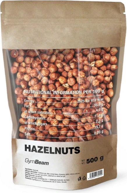 GymBeam Hazelnuts 500 g