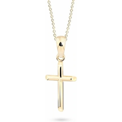 Cutie Jewellery Přívěsek ze žlutého zlata Křížek Z8048 40 10 X 1