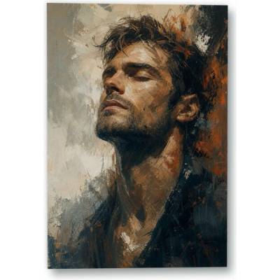 Plakát – Mužský portrét se zavřenýma očima 80 × 120 cm Bez rámu Ne Bez rámu