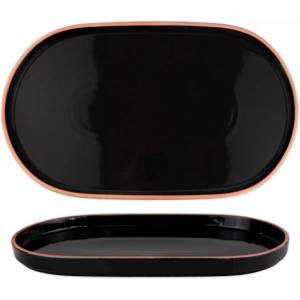 Horecano - Порцеланово плато овално 36x21xh2, 8см HELLA-BLACK-(HC-56435) (0156435)