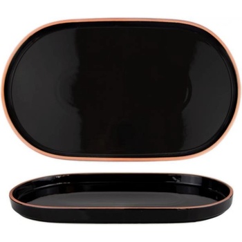 Image 1 of Horecano - Порцеланово плато овално 36x21xh2, 8см HELLA-BLACK-(HC-56435) (0156435)
