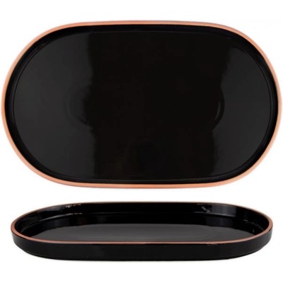 Horecano - Порцеланово плато овално 36x21xh2, 8см HELLA-BLACK-(HC-56435) (0156435)