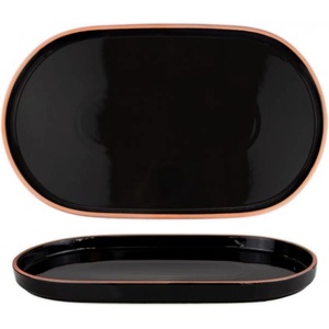 Horecano - Порцеланово плато овално 36x21xh2, 8см HELLA-BLACK-(HC-56435) (0156435)
