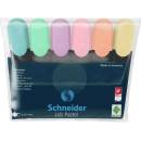 Sada zvýrazňovačov SCHNEIDER 1-5 mm SCHNEIDER Job Pastel 6 rôznych pastelových farieb