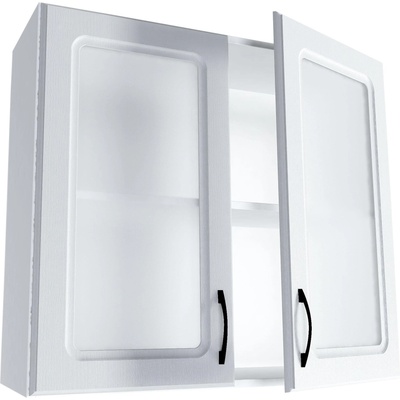 Горен кухненски шкаф Квадрис b-80 с витрина