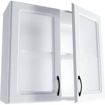 Горен кухненски шкаф Квадрис b-80 с витрина