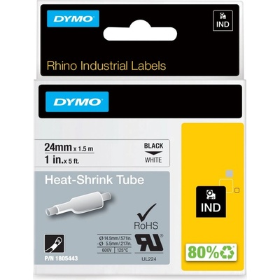 RHINO plochá zmršťovacia bužírka 24 mm x 1,5 m, biela