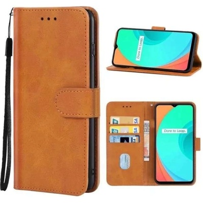 TopTechnology Kožené pouzdro pro Realme C11 2021 hnědé – Zbozi.Blesk.cz