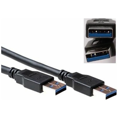 ACT SB0002 USB 3.0 A (samec) na USB A (samec) 5m černý