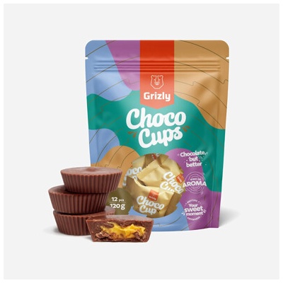 Grizly Choco Cups mléčná & mango 120 g