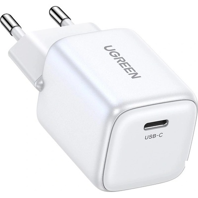 UGREEN Захранване за ел. мрежа с USB-C изход с технология за бързо зареждане (бял) - Ugreen Nexode Mini GaN Fast Wall Charger 20W (CD318)