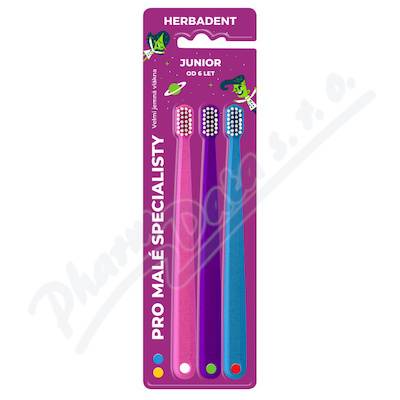 Herbadent Triplepack Kids zubní kartáček s ultrajmnými vlákny