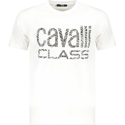 Cavalli class Тениска с къс ръкав cavalli class, Размер L, Цвят Бял (TXT61DJD060_BI00533)