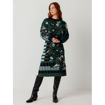 SKFK Зелена дамска пола с цветя SKFK Falda Alda SKFK | Zelen | ЖЕНИ | S