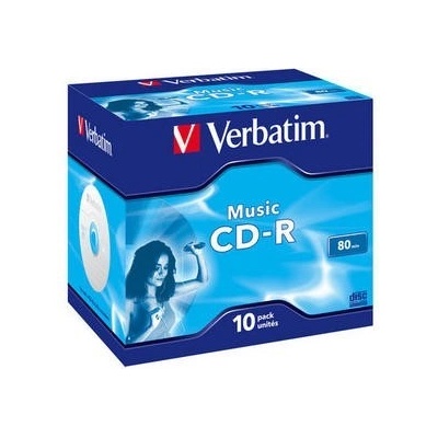 Verbatim CD-R(10-pack)Audio/Live it! /Colour/Jewel/80Min (43365)