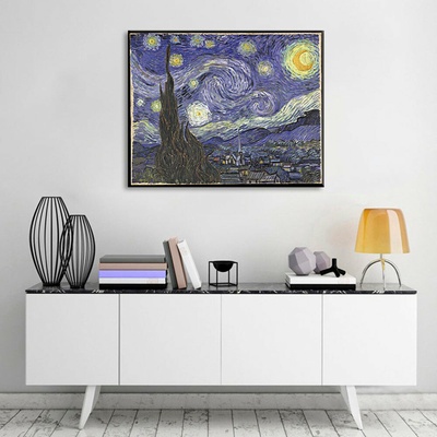Obraz na plátne Vincent van Gogh - Hviezdna noc - 40x50 cm