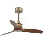 Faro Barcelona FARO 33428WT - Таванен вентилатор JUST FAN S Ø 81 см, кафяв/месинг, Wi-Fi (Tuya) + дистанционно управление (FA33428WT)