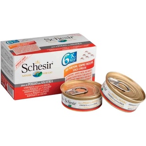 Schesir Multipack пиле с патешко 6 x 50 г