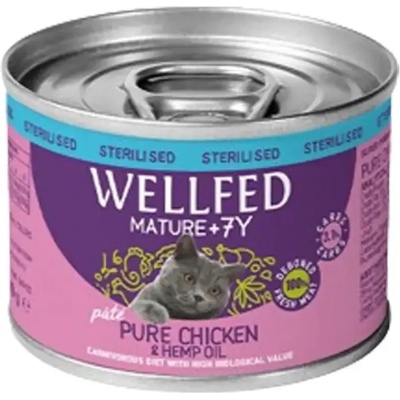 PETINTEREST Wellfed Mature +7 Sterilised Chicken And Hemp Oil консерва за кастрирани възрастни котки 200gr