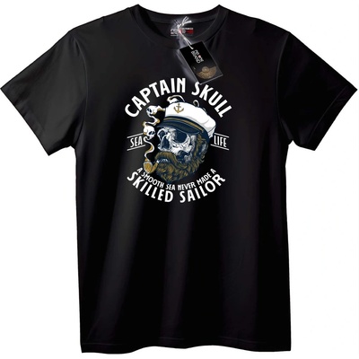 NOONEBRAND Тениска Капитан Черепа Моряк - 2XL, Black