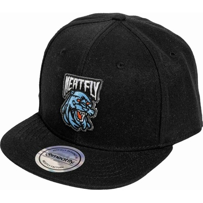 Meatfly шапка с равна козирка Alfy Snapback Black Panther | Черна | Размер Meatfly | Cheren | Момичешки | ЕДИН РАЗМЕР