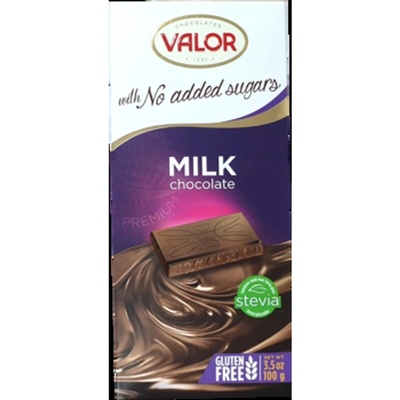 Valor Mliečna čokoláda bez prídavku cukru 100 g