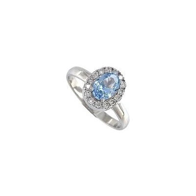 Infinitysilver Strieborný prsteň so svetlo modrým zirkónom KR330MZs53