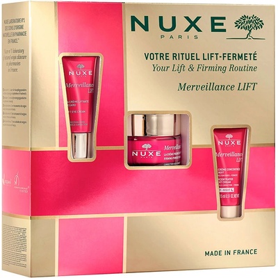 NUXE Firmness Routine Set Nuxe: Merveillance Lift Веган Стягащ Дневен Крем За лице 50 мл + Merveillance Lift Веган Лифтинг Околоочен крем 15 мл + Merveillance Lift Веган Лифтинг Нощен Крем За лице 15 мл