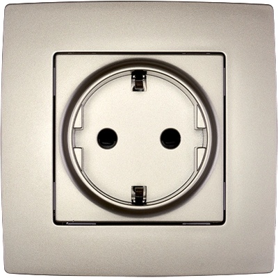 ELMARK City КОНТАКТ ШУКО С ВИНТОВА КЛЕМА ШАМПАНСКО МЕТ (190212s)