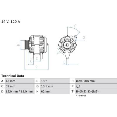 Generátor BOSCH 0 986 049 400