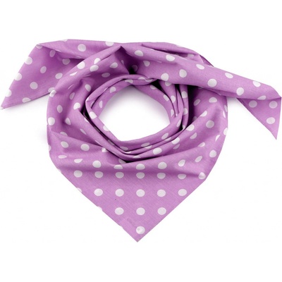 bavlněný šátek s puntíky 5 fialová – Zboží Mobilmania
