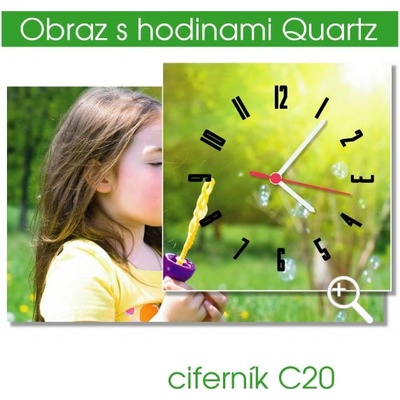Obraz s hodinami z vlastní fotografie 90 × 60 cm - C20