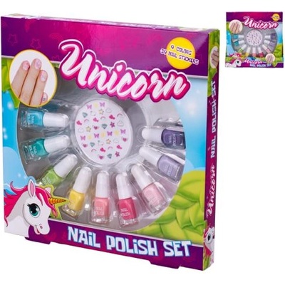 Mikro Unicorn комплект лакове за нокти 2, 1ml 9бр и стикери за нокти (640131)